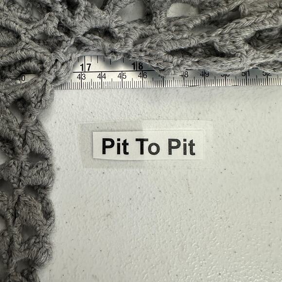 Michael Michael Kors Womens Sweater Size S Gray Crochet Open Knit Wool Blend - Picture 5 of 7